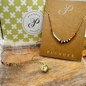 Plunder Jewelry Celinda Necklace With Multicolor Beads & Charm Minimalist